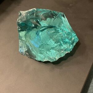 Elegant Teal large  Slag Glass